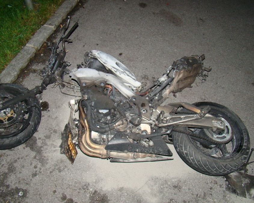 Motorradbrand im Ortsteil Glasenbach