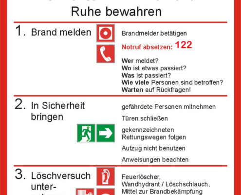 Verhalten im Brandfall Notruf 122