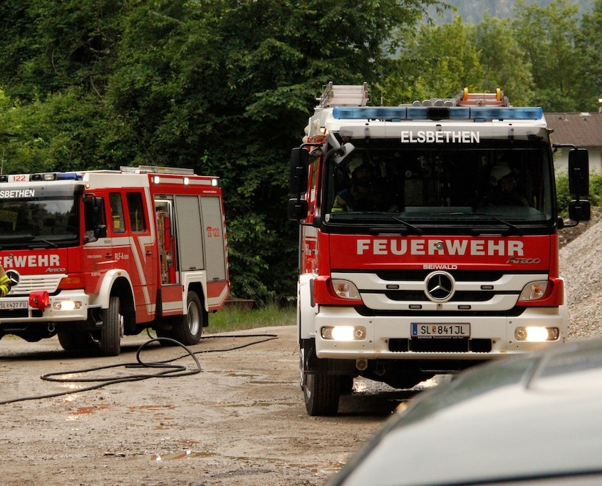 Übung Verkehrsunfall mit LKW